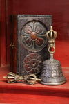 Ritual Items Tibetan Bell and Dorje Set in Wooden Box RB013