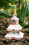 Ritual Items,Tibetan Style Default Wooden Painted Stupa rs004