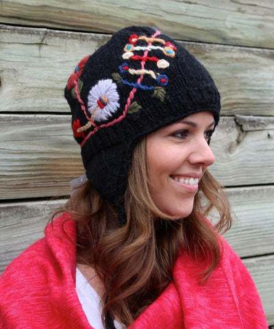 Sale,Gifts,Under 35 Dollars,Tibetan Style Default Our New 100% Wool Flower Hat wo003