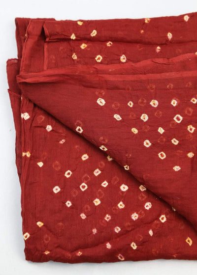 Scarves Bold Red Cotton Batik Scarf FB537