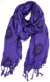 Scarves Default Dark Purple Om Scarf scarf026