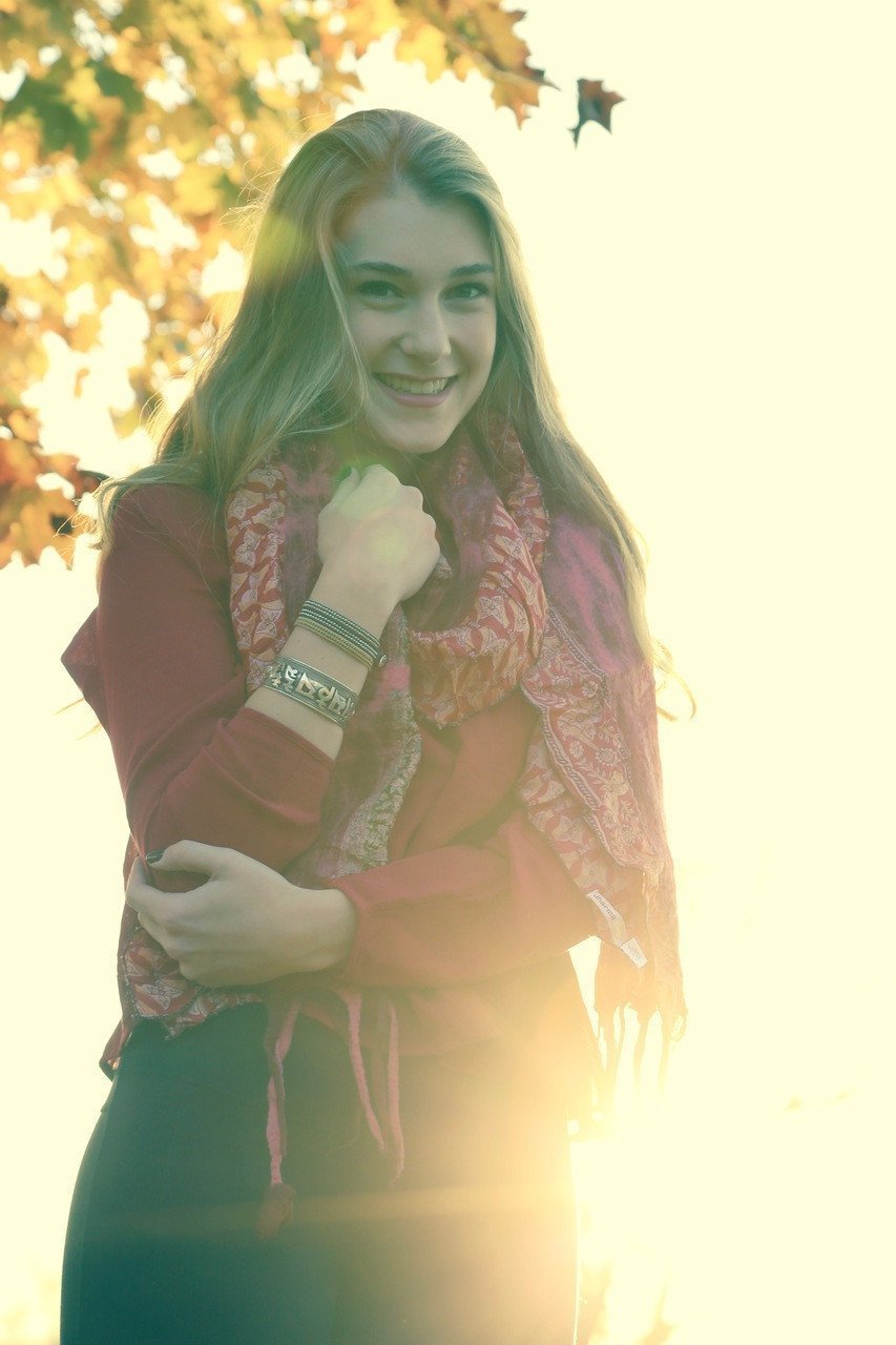 Scarves Default Multicolor Red Silk and Felt Saree Scarf fb175