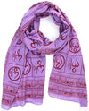 Scarves Default New Om Prayer Scarf in Purple scarf003