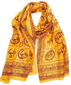 Scarves Default New Om Prayer Scarf in Sunflower Yellow scarf001