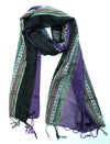Scarves Default Purple and Black Woven Striped Scarf scarf011