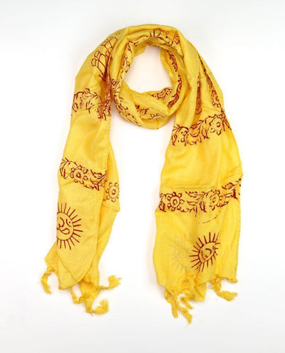Scarves Default Small Prayer Scarf in Sunflower Yellow fb157