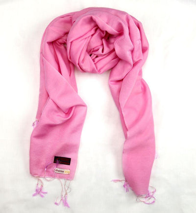 Scarves Default Water Pashmina Shawl in Baby Pink fb115