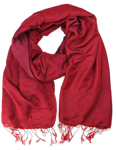Scarves Default Water Pashmina Shawl in Monk's Robe Red fb089