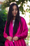 Scarves Default Water Pashmina Shawl in Royal Pink fb525