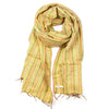 Scarves Hand Woven Yellow Striped Scarf FB518