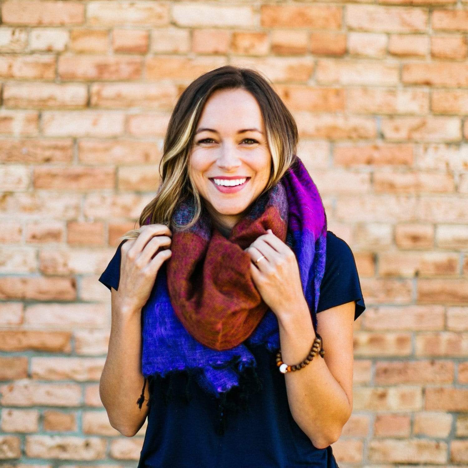 Scarves Multicolor Himalayan Wool Scarf FB187
