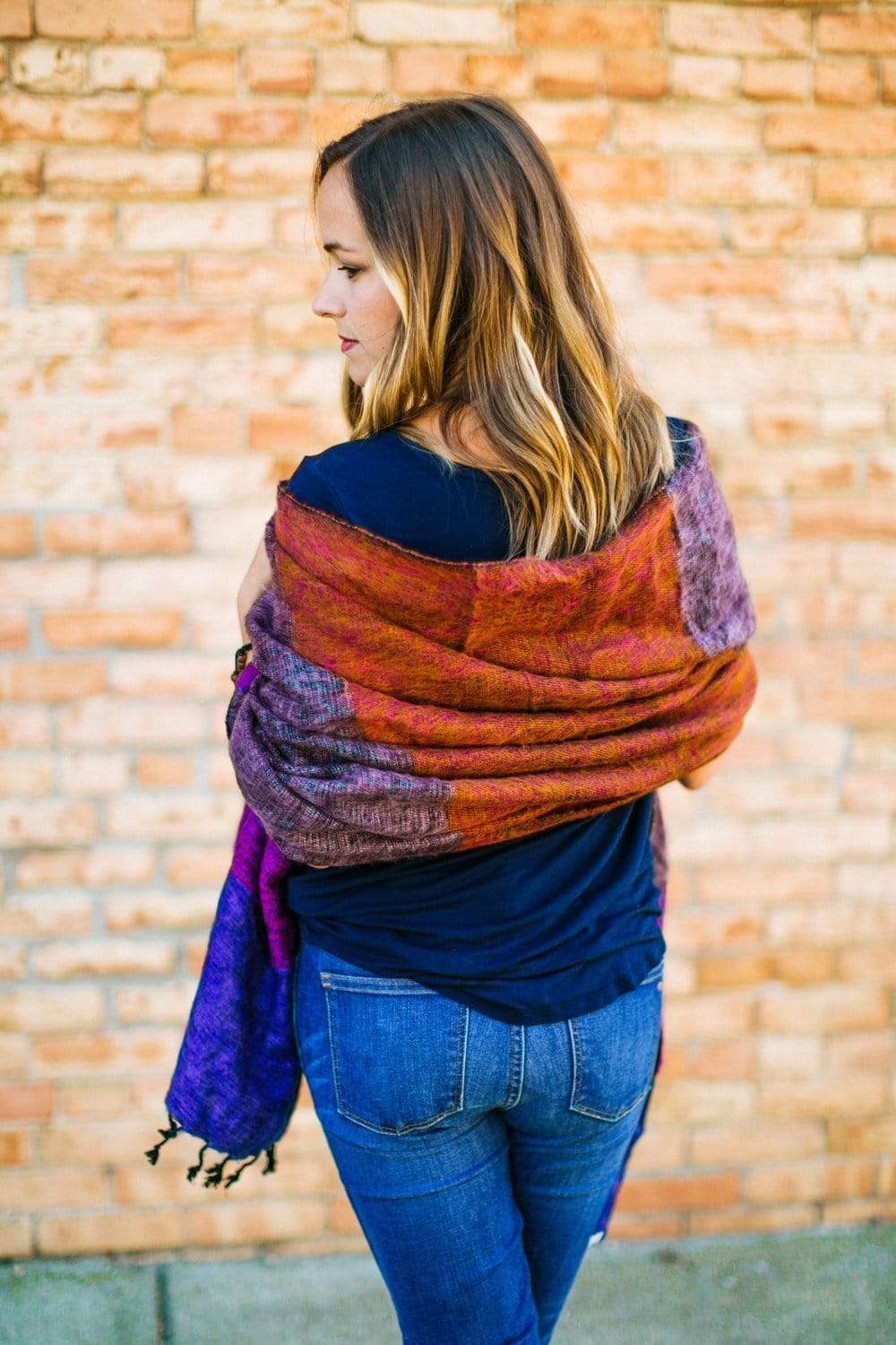 Scarves Multicolor Himalayan Wool Scarf FB187