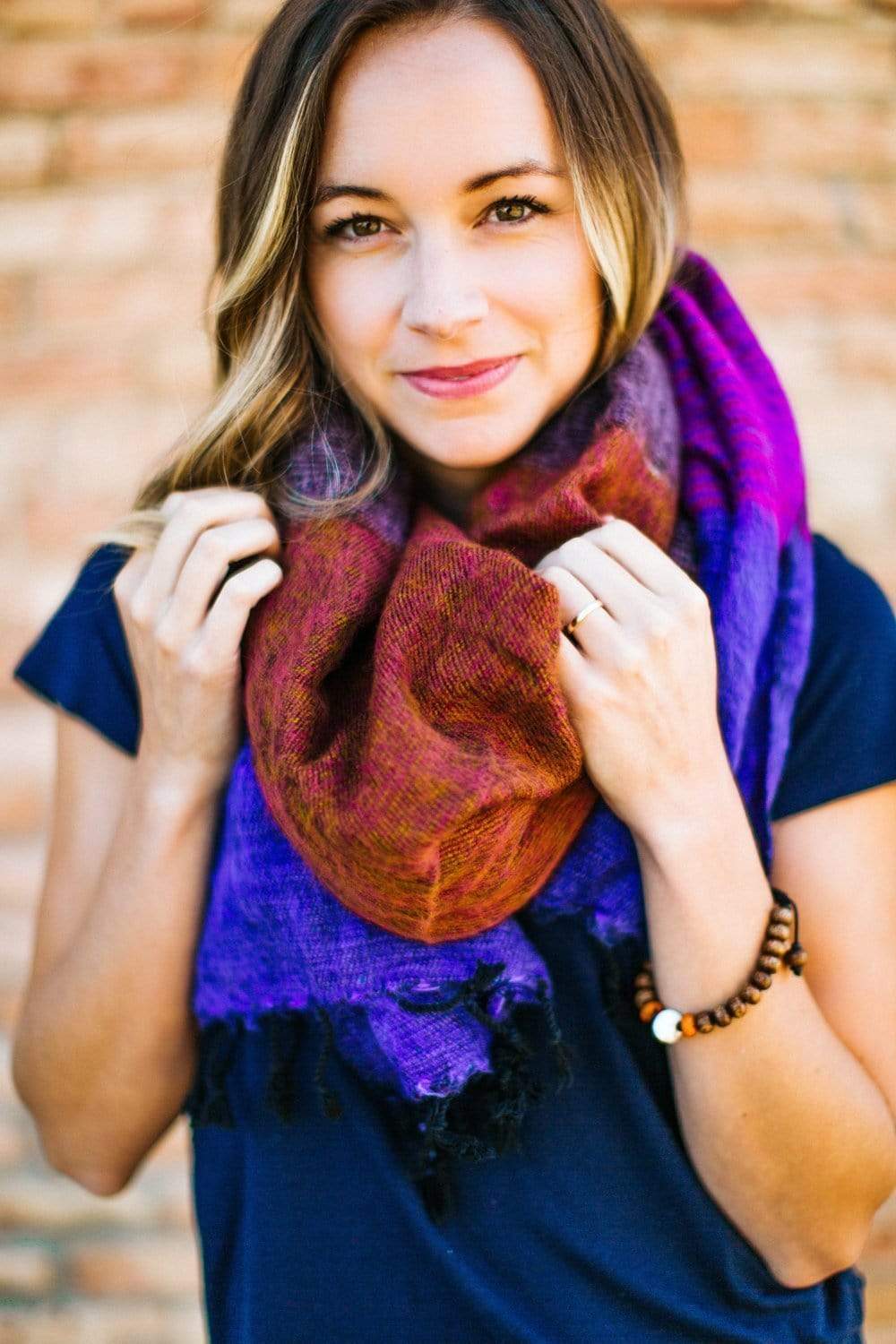 Scarves Multicolor Himalayan Wool Scarf FB187