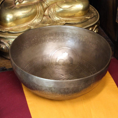 Singing Bowls 10 Inch Buddha Shakti and Om Singing Bowl newbowl218
