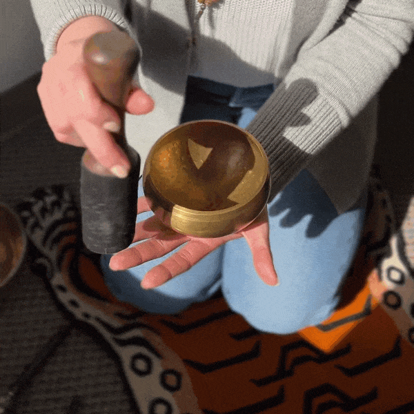 Hand-Hammered Tibetan Singing Bowl Set