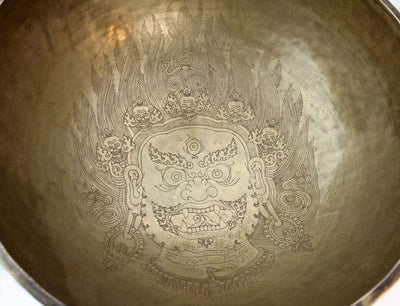 Singing Bowls,One of a Kind,Meditation,New Items,Om,Tibetan Style,Men,Women Default Tibetan Masterpiece Garuda Singing Bowl 15 Inch SB160