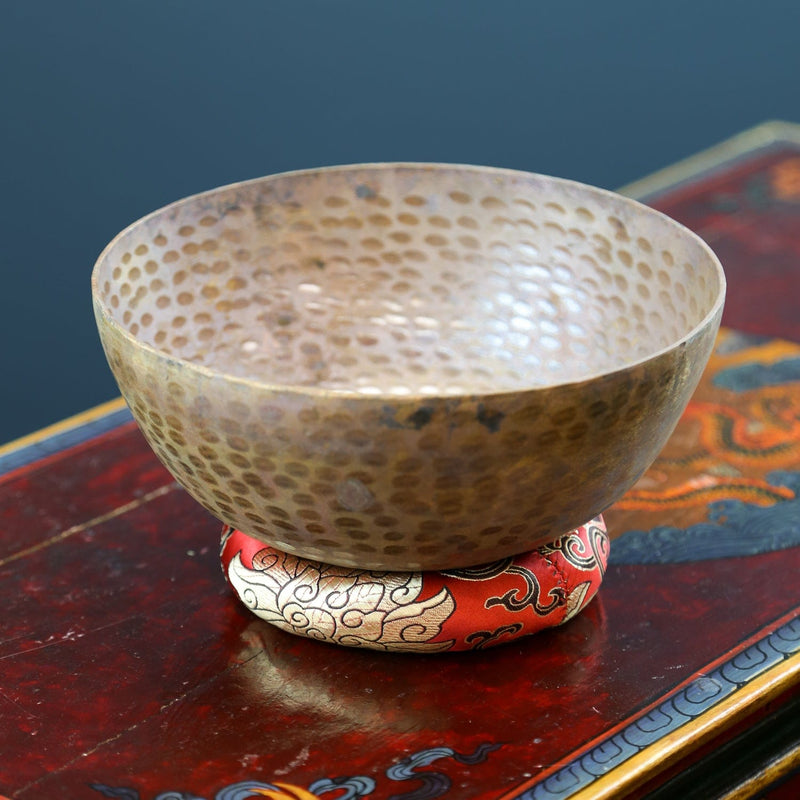 Red Singing Bowl Ring Cushion