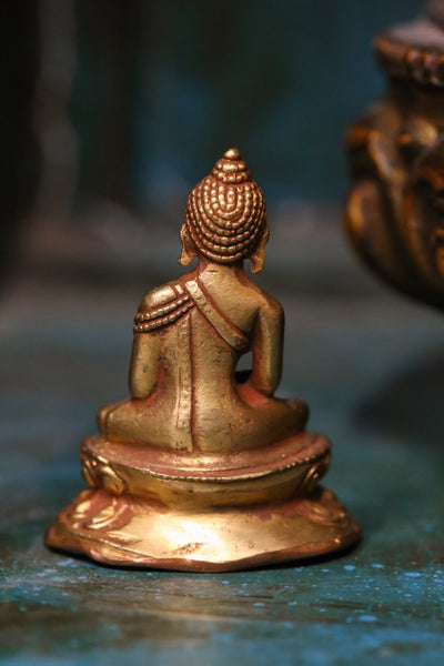 Statues Amitabha Buddha Mini Gold Statue ST214