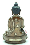 Statues,Buddha Default 8 Inch Medicine Buddha Bronze and Silver Statue st122