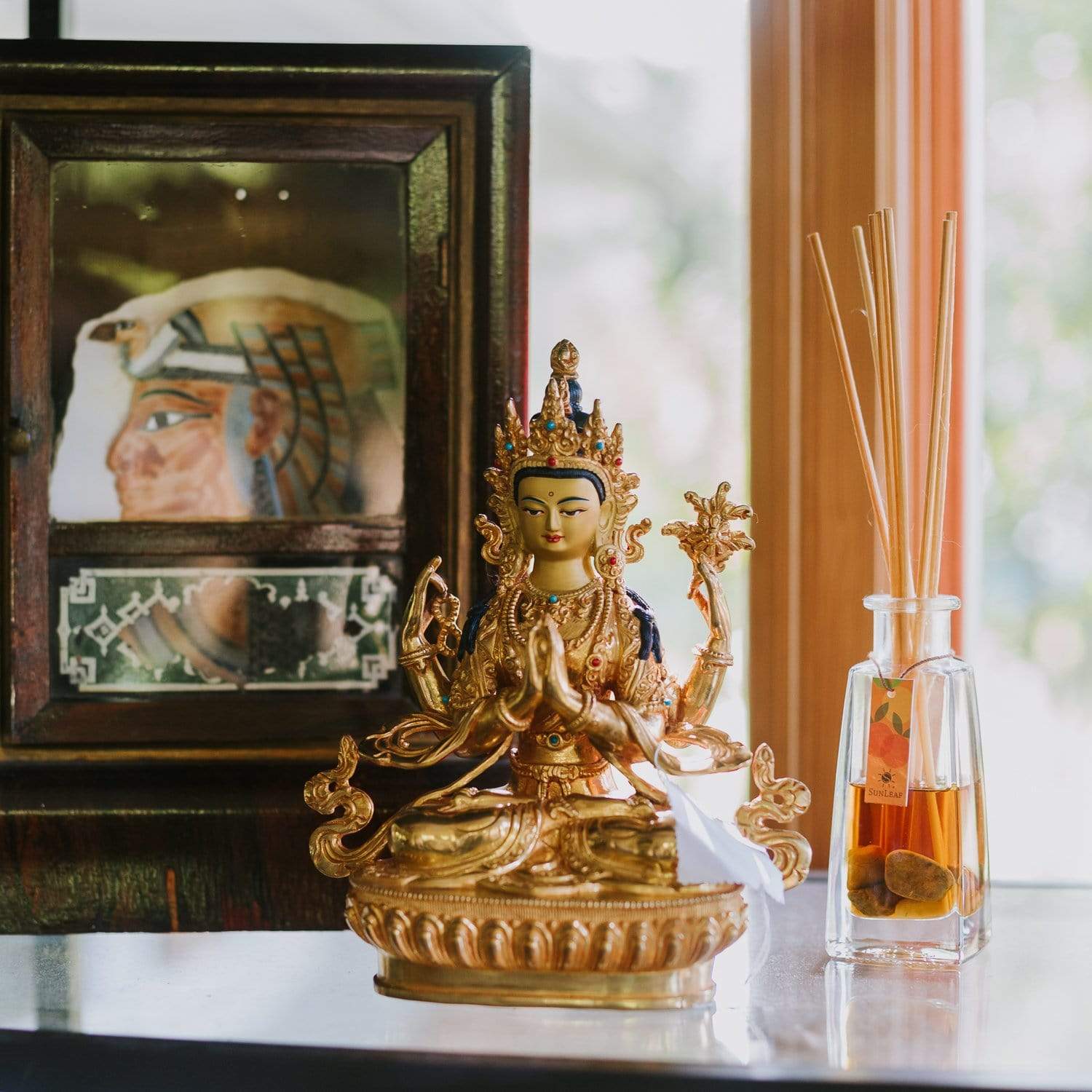 Chenrezig Gold Plated Statue