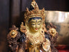 Estatua de oro de Tara blanca de 6 pulgadas