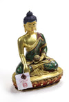 Statues Default Hand Painted One of a Kind Shakyamuni Statue Green Robes st102