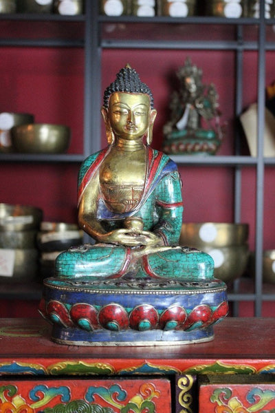 Statues Default Masterpiece Amitabha Jeweled Tibetan Statue st089