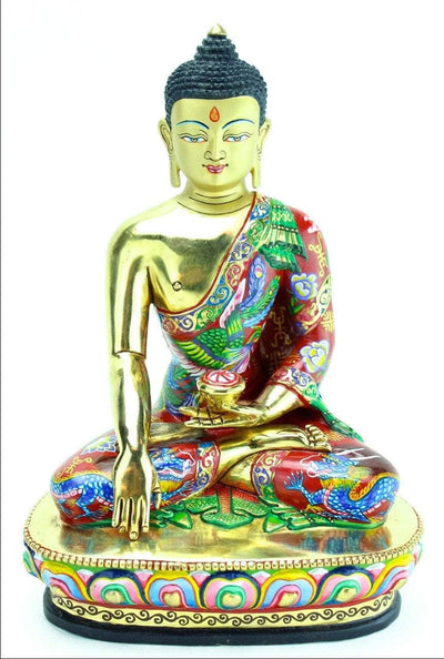 Statues Default Masterpiece Hand Painted Shakyamuni Statue One-of-a-Kind st097B