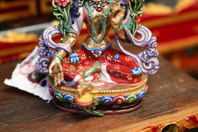 Statues Fearless Green Tara Painted Statue ST251-C