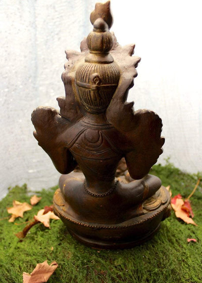 Statues,Gifts,New Items,Tibetan Style Default 13 Inch Ceramic Green Tara Statue st083