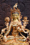 White Tara Gold Plated Statue