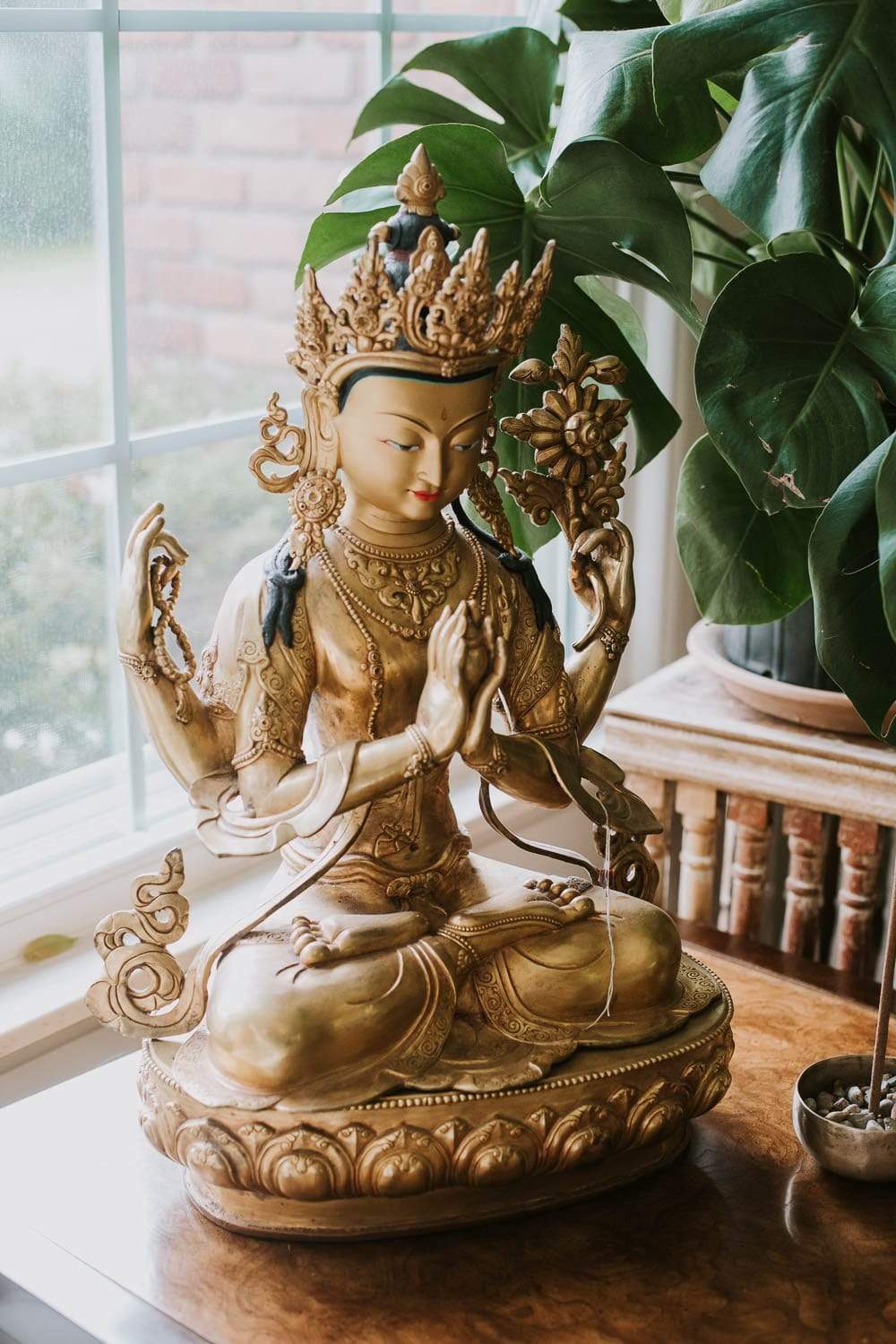 Chexrezig Golden Chenrezig Masterpiece Statue - DharmaShop