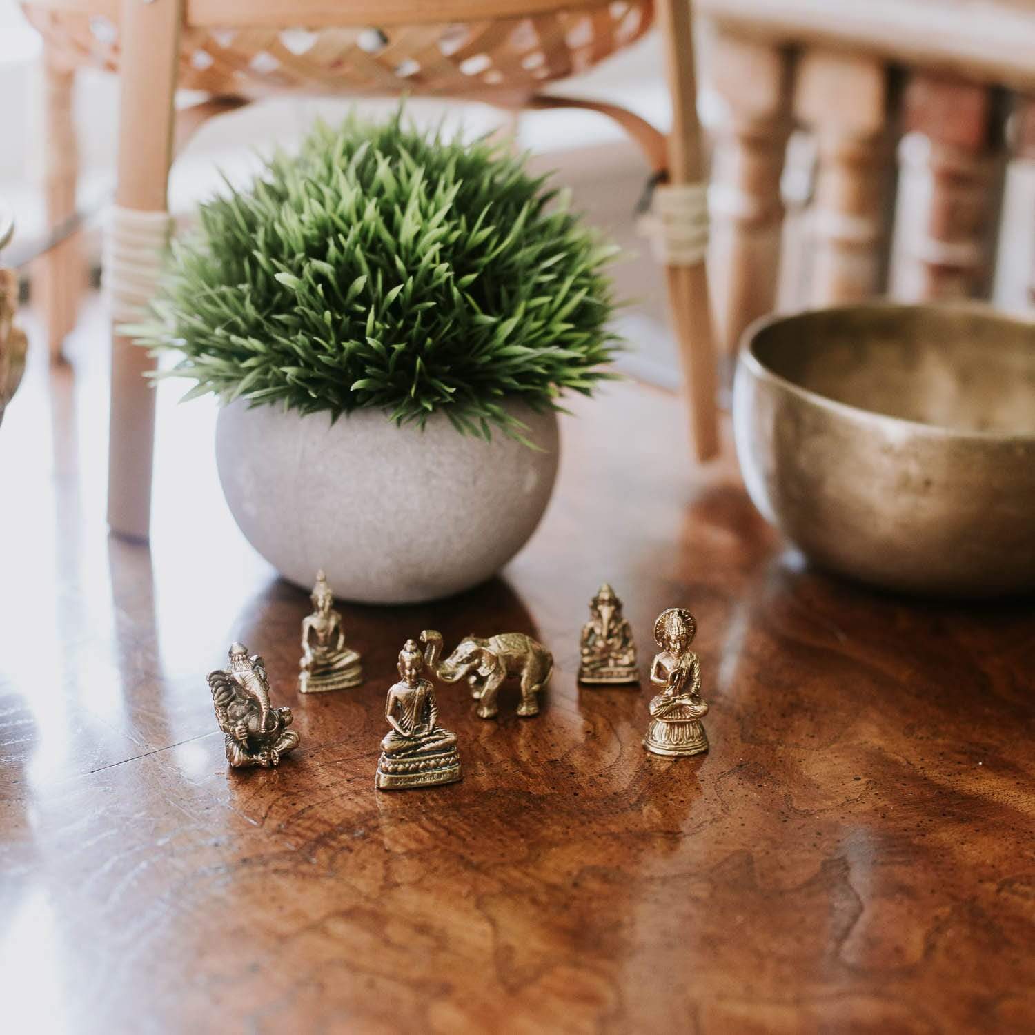 Mini Brass Statues Set - DharmaShop