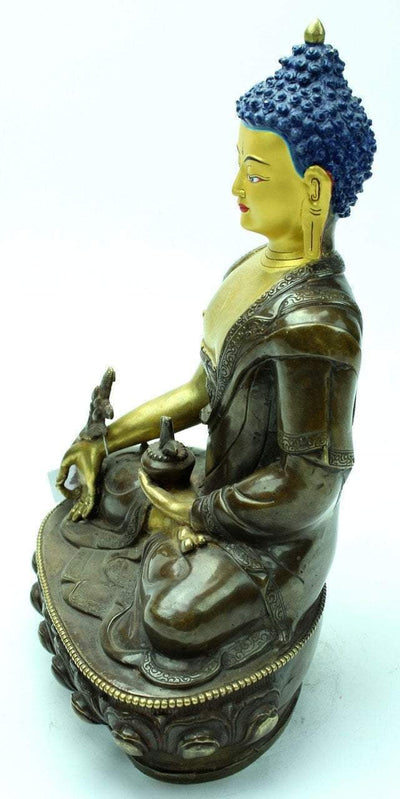 Statues,New Items,Buddha Default Bronze Medicine Buddha 13 Inch Statue st139