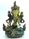 Statues,New Items,Buddha,Tibetan Style Default Jeweled One of a Kind Green Tara Statue st108