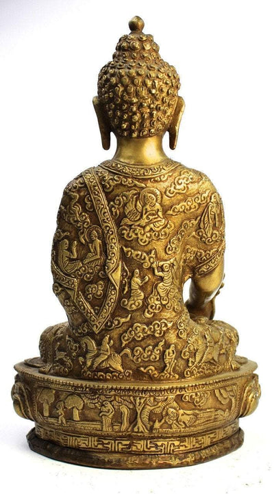 Statues,New Items,Buddha,Tibetan Style,Deities Default Showpiece Bronze Medicine Buddha 11 Inch Statue st164