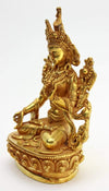 Statues,New Items,Tibetan Style Default 6 Inch Gold Plated White Tara Statue st151