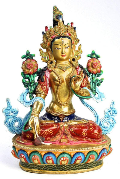 Statues,New Items,Tibetan Style Default One of a Kind White Tara 9 Inch Statue st163
