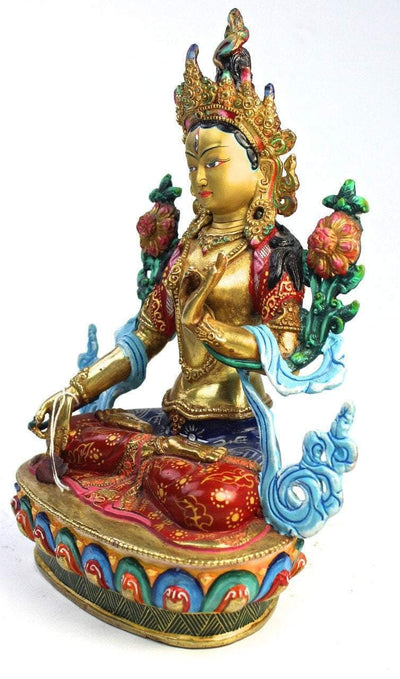 Statues,New Items,Tibetan Style Default One of a Kind White Tara 9 Inch Statue st163