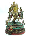 Statues,One of a Kind,New Items,Buddha,Tibetan Style Default 19 inch Green Tara Mosiac and Jeweled Statue st117