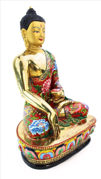 Statues,One of a Kind,New Items,Buddha,Tibetan Style,Deities Default Masterpiece Hand Painted Shakyamuni Statue st097f