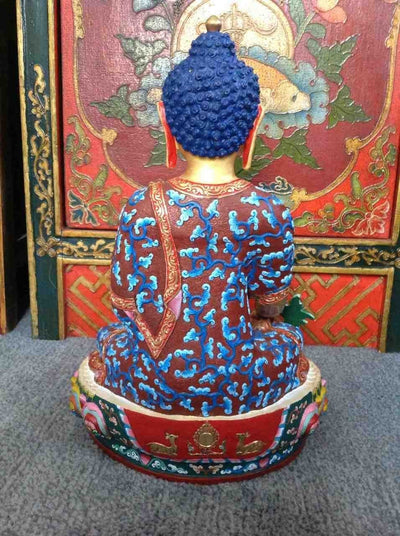 Statues,One of a Kind,New Items,Tibetan Style Default Master Artisan Medicine Buddha by Gyanu Bajracharya st076