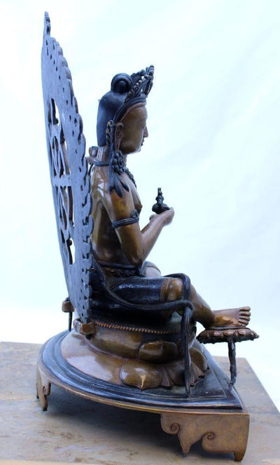 Statues,One of a Kind,New Items,Tibetan Style Default Masterpiece 14 inch Bronze Bodhisattva Statue st060