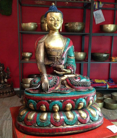 Statues,One of a Kind,New Items,Tibetan Style Default Museum Quality 18 Inch Shakyamuni Buddha Jeweled Statue st077