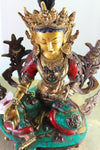 Statues,One of a Kind,New Items,Tibetan Style Default Museum Quality Green Tara Jeweled Statue st067 st067
