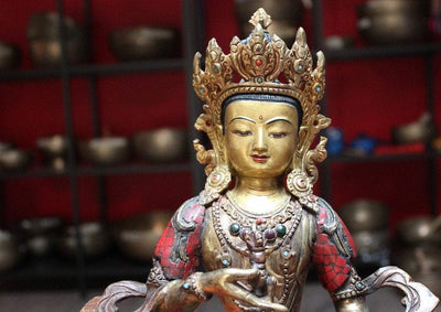 Statues,One of a Kind,New Items,Tibetan Style Default Museum Quality Vajrasattva Jeweled Statue st075