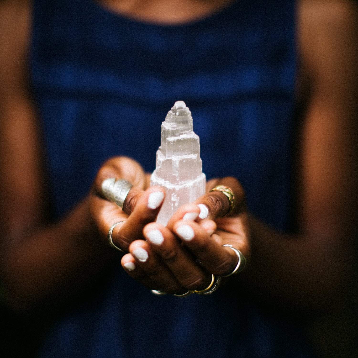 Statues Selenite Crystal Tower ST205