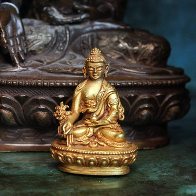 Statues Small Gold Medicine Buddha Statue ST182