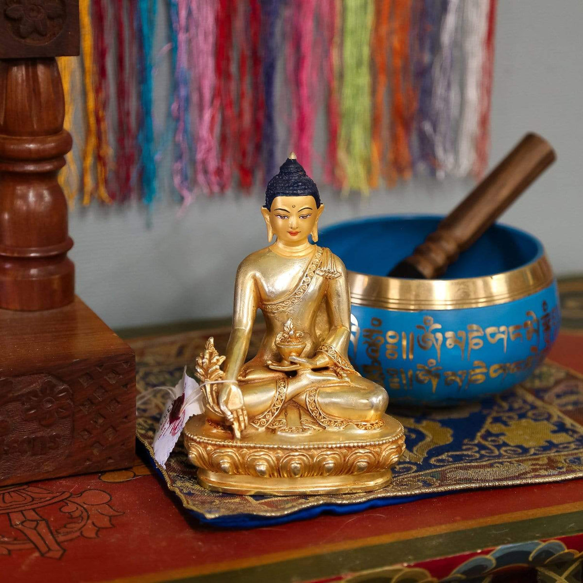 Gold Medicine Buddha Statue - DharmaShop