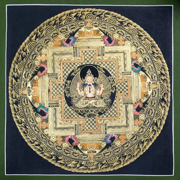 Chenrezig Sacred Geometry Thangka